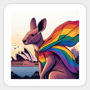Gay Pride Kangaroo (Sydney, Australia) Sticker